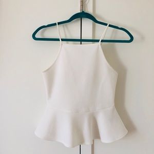 White Peplum top